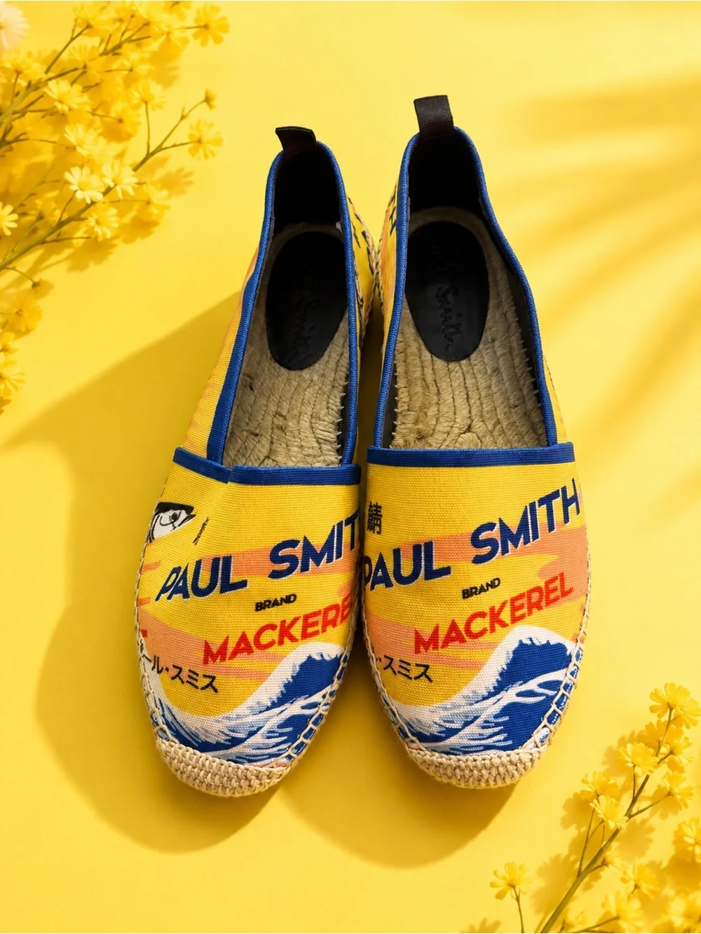 Paul Smith Yellow and Blue Graphic Espadrilles size 41 fits US10